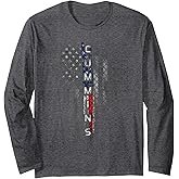 Cummins Family American Flag Long Sleeve T-Shirt