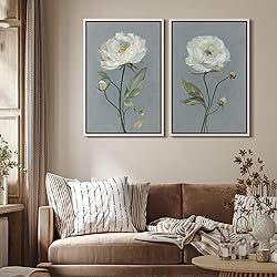 MUDECOR Framed Canvas Print Wall Art Set White