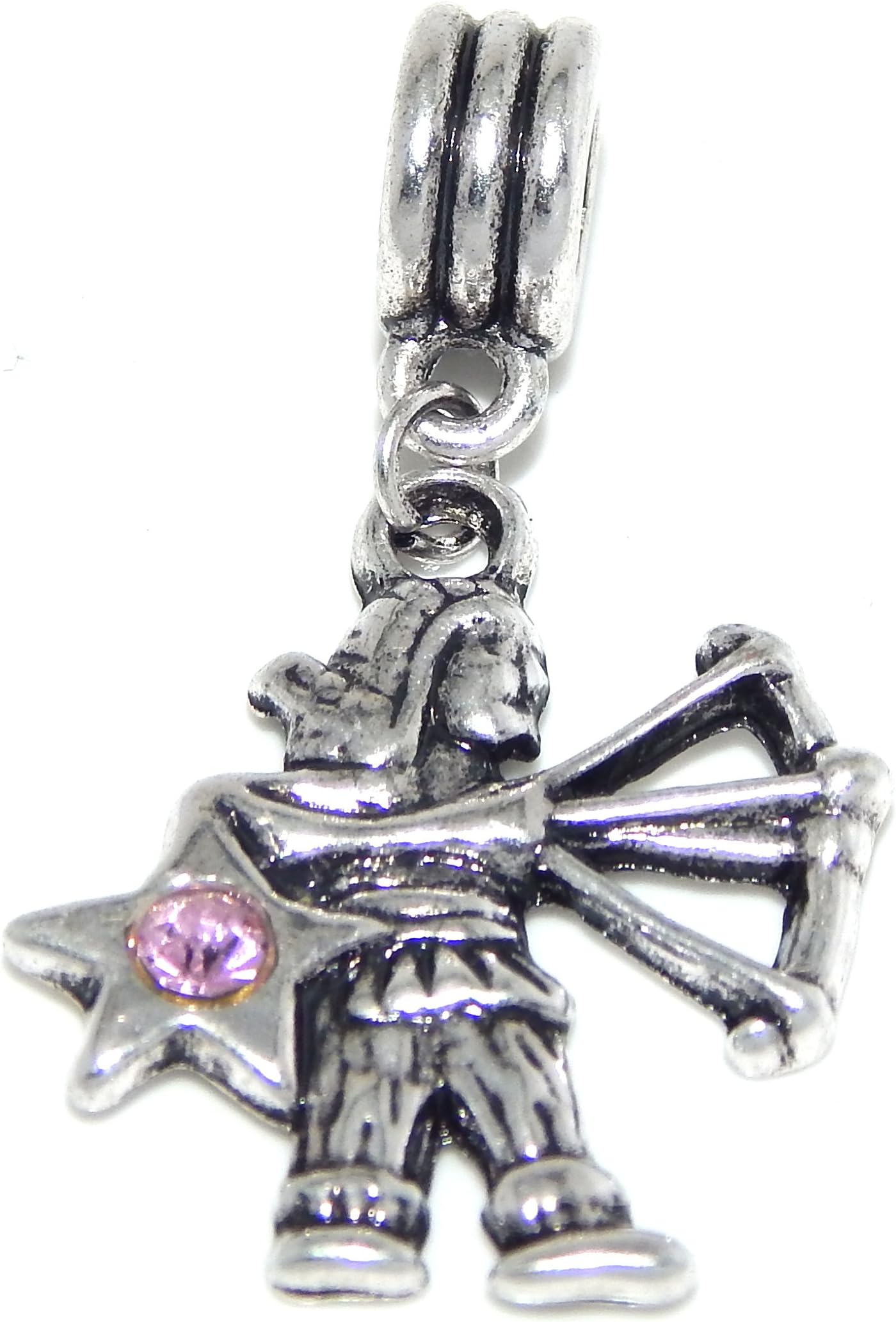 Silver Plated Dangling Sagittarius Zodiac Sign for European Snake Chain Bracelets