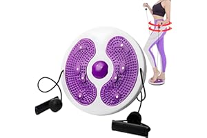 NOSGIA Core Ab Twister Board - Double Rope for Exercise and Trainer 11 inch Abs Waist Twisting Disc with 8 Simply Power Magnets Reflexology Machine for Slimming and Strengthening Abdominal Exercise Workout Equipment