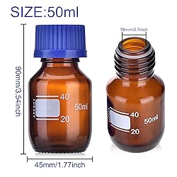 Kestun 10 Packs Reagent Media Storage Bottles, 50ml