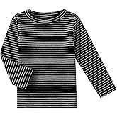 Baby Toddlers Long Sleeve Tee Shirts Little Kids Cotton Striped Crew Neck Tops (6Months-7Years)