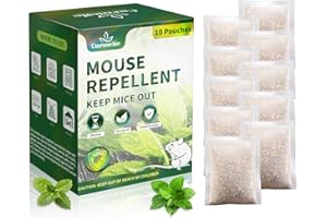 Carmelie Mouse Repelling Pouches, Mice Repelling Indoor, Mouse Repelling for House with Peppermint Oil to Repel Mice, Rodents, Squirrels, All Natural Rodent Pouches for Indoor Outdoor, 10 Pouches