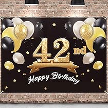 Amazon.com: Gold 42nd Confetti Latex Balloons, Woman or Man