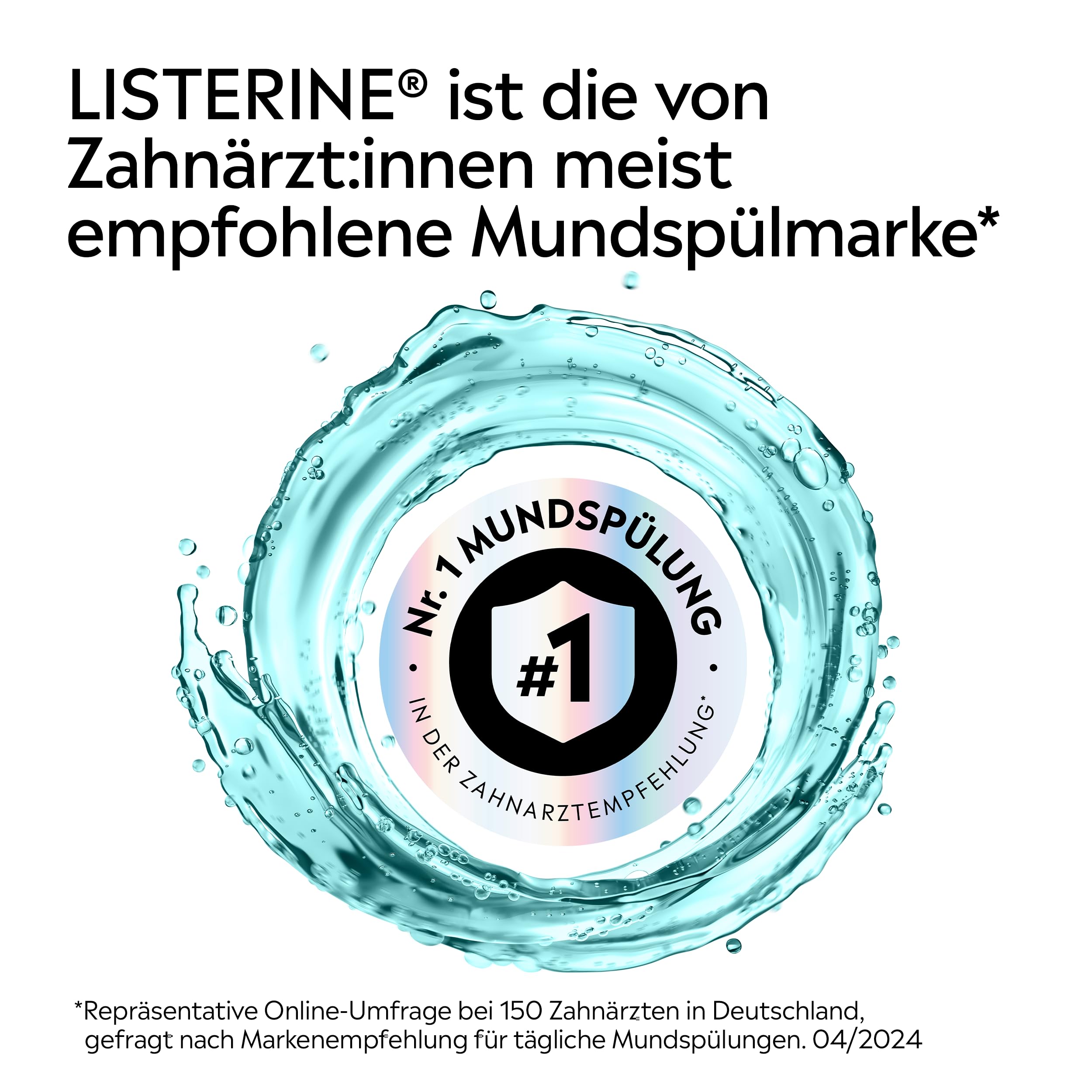 LISTERINE Cool Mint Mild 500 ml, antibakterielle Mundspülung mit ätherischen Ölen und ohne Alkohol, mildes Mundwasser bekämpft wirksam Bakterien, optimale Ergänzung zur täglichen Zahnpflege 8
