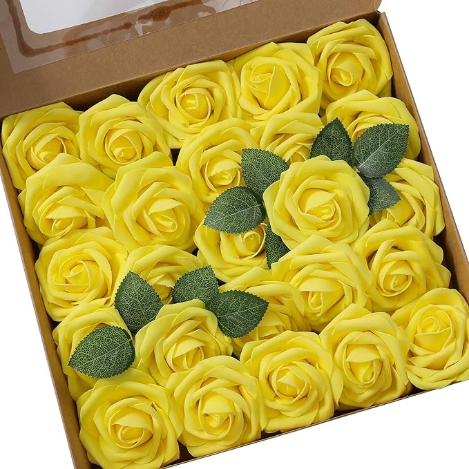 Ksnnrsng Mousse Rose Artificielles Fleurs Fausse Roses Faux Bouquet