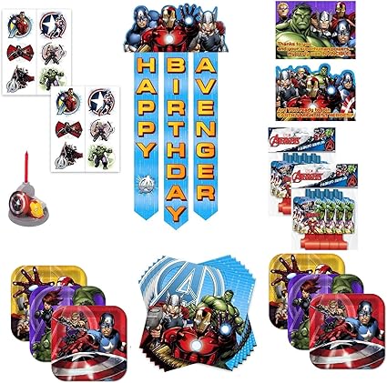 Amazon Com Marvel Avengers Assemble Birthday Party Supplies Pack