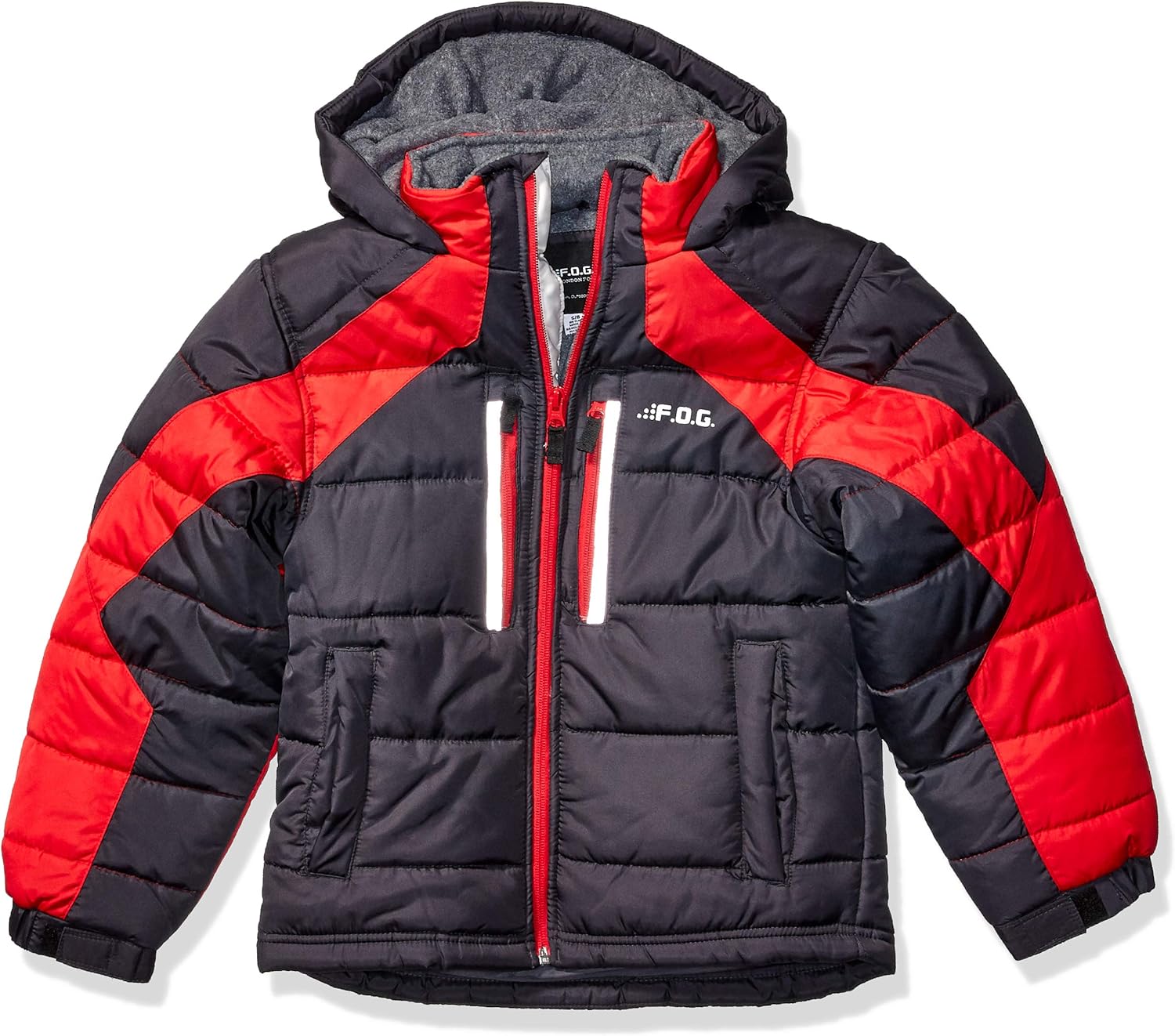 LONDON FOG Boys Little Active Puffer Jacket Winter Coat 7 Super Grey Outdoor Recreation Outdoor