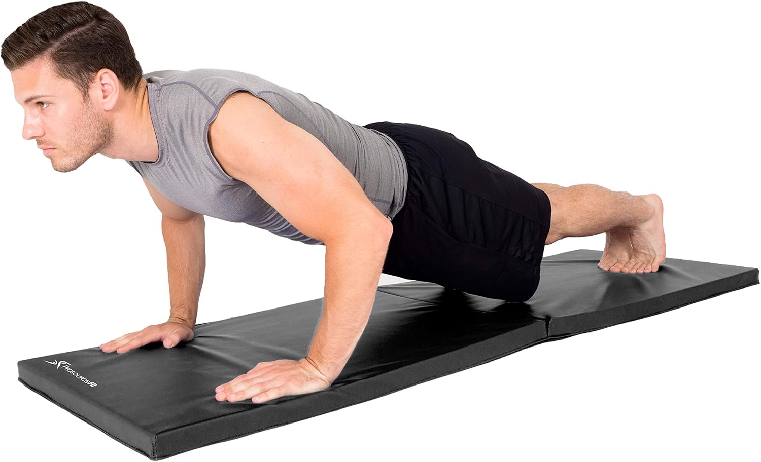 ProsourceFit Bi-Fold Folding Exercise Mat - Black : Sports & Outdoors
