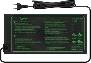 LERWAY Heizmatte Zimmergewächshaus Wärmematte Reptil Dragon Temperatur Heizkissen Amphibien Pet Mat Wärmer Bett Matte, 20,75"x10" Zoll, 21Watt