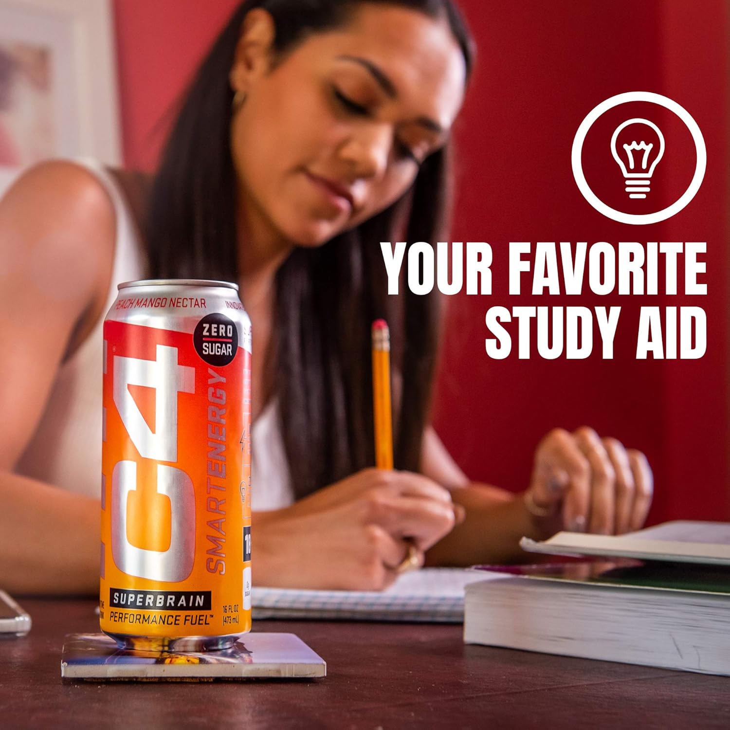 C4 Smart Energy Sugar Free Energy Drink 16oz (Pack of 12) | Freedom Ice | Performance Fuel & Nootropic Brain Booster with No Artificial Colors or Dyes: Health & Personal Care