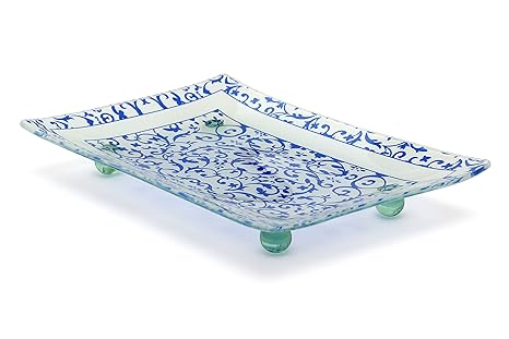 Amazon.com: Florentine - Bandeja rectangular de cristal ...
