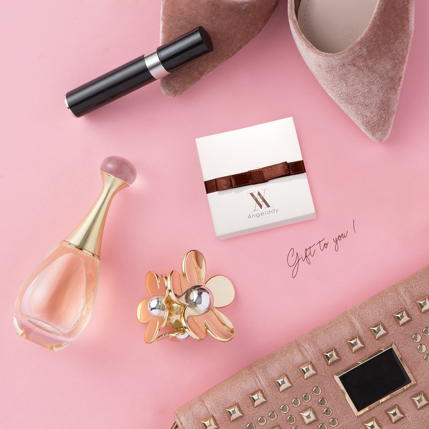 Angelady Lila Klassische Damen Frauen Herz Anhänger Halskette Kette Geschenk für Damen Frauen Mädchen Frau Mutter Freundin, Kristall von Swarovski (Lila)