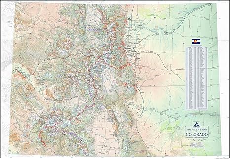 Amazon Com Outdoor Trail Maps The Hiker S Map Of Colorado Wall Poster Map Home Kitchen