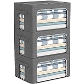 Amazon.com: 3Pack Frame Storage Box - Clothes Storage Bin Bags Oxford ...
