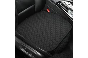 West Llama Linen Car Seat Covers,Bottom Seat Covers for Cars Include 2 Piece Front Driver Seat Pad Mat Universal Fits 90% Vehicles,SUVs,Cars,Sedans(2Piece-Black)