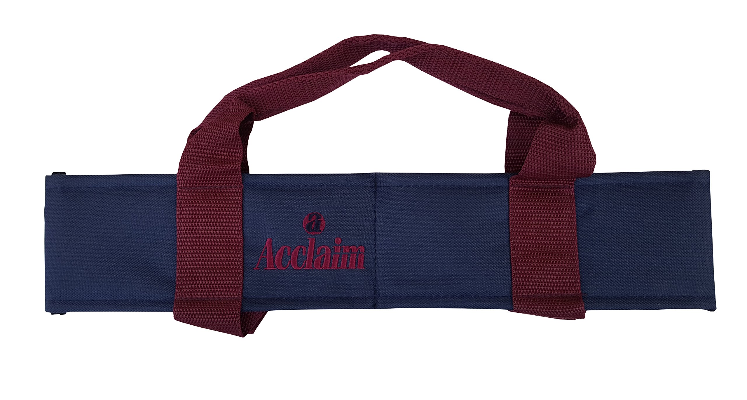 Acclaim Chatton Padded Classic 2 Bowls Nylon Carrier For Level Green Lawn Flat Short Mat Indoor & Outdoor Bowling (Navy/Burgundy)