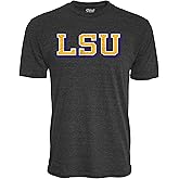 Blue 84 NCAA Unisex-Adult NCAA Officially Licensed Tri-Blend T-Shirt Vintage Prominent Black