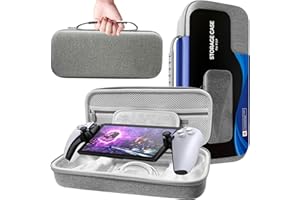 FONGWAN Carrying Case for Playstation Portal Remote Player, Hard PS Portal Case with Spare Parts Storage, EVA Shockproof Protective Handheld Travel Bag for Playstation 5 Portal, PS Portal Accessories (Gray)