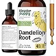 Forever Puppy Dandelion Root Drops for Dogs - Liquid Liver Health Supplement for Large, Medium & Small Dogs - Liver Cleanse Detox Drops w/Dandelion Root Extract - 4 oz