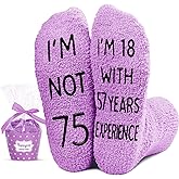 HAPPYPOP Birthday Gifts Ideas for Women - Socks for 71st 75th Year Olds, Socks for Elderly