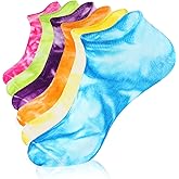 SATINIOR 6 Pairs Tie Dye Socks Colorful Ankle Socks No Show Sport Casual Invisible Decorations for Women Men Teens, Color Random