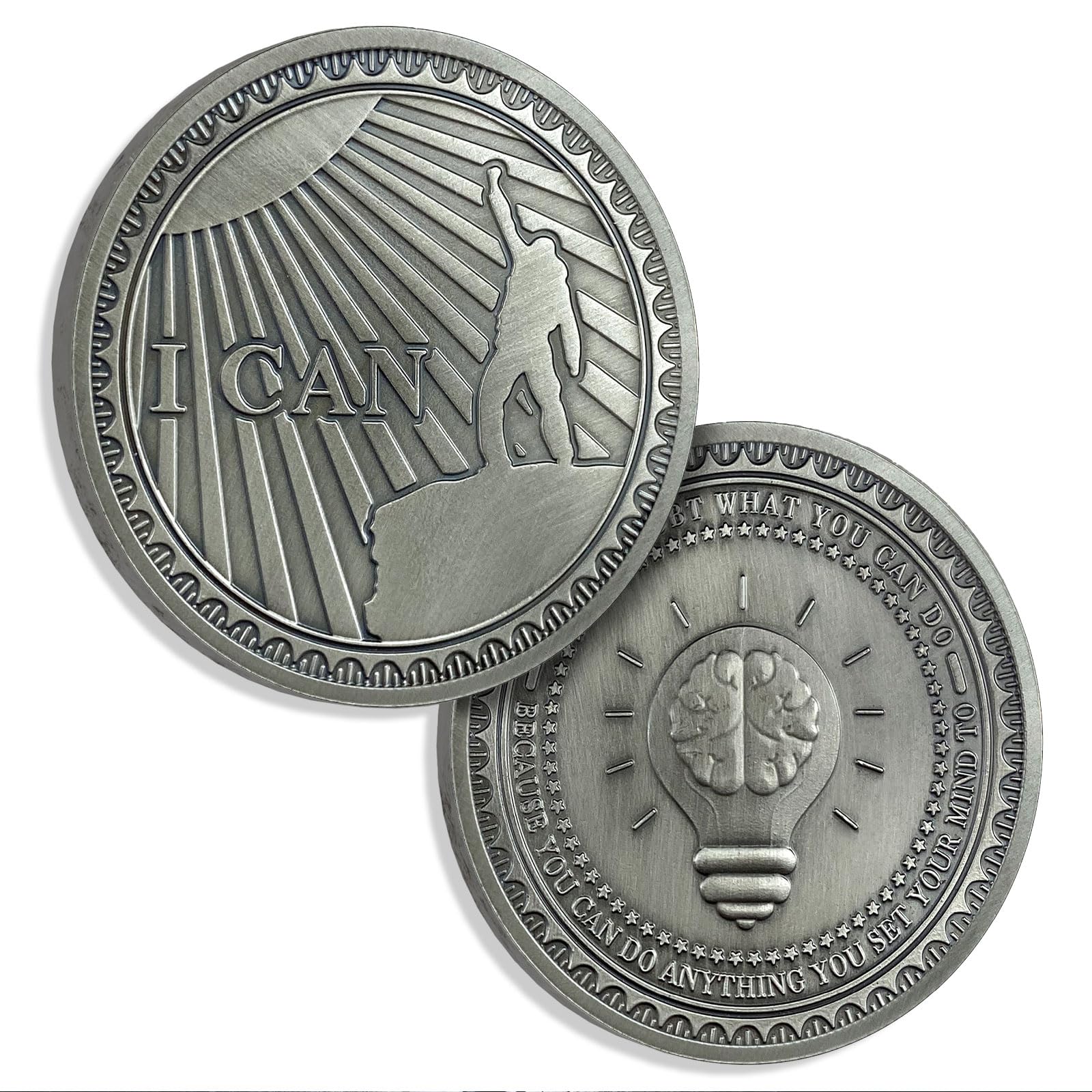 Encouragement Coin I Can Challenge Coin Funny Challenge Coin Novelty Coins Collectible Coins Pocket Token One Chip Challenge 2024 Medallion Gifts for Men Women