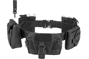 ZGJINLONG Tactical Battle Belt Set 7pcs Combat Duty Belt Law Enforcement Utility Belt Airsoft Police Military Belt with