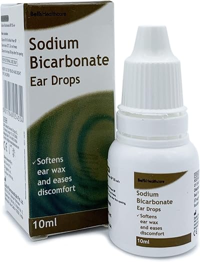 Bells Healthcare Sodium Bicarbonate 10ml Ear Drops Softens Ear Wax