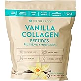 Vanilla Collagen Peptides Powder Supplement Plus Tremella Mushroom - Grass Fed Pasture-Raised Type 1 & 3 Premium Collagen, 56 Servings