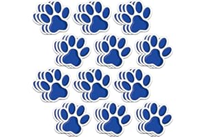 Junkin 60 Pcs Mini Paw Prints Cutouts Accents Bulletin Board Patrol Table Decorations Wall Decal Poster for Kids Educational 