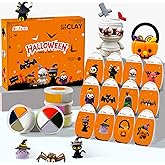 ARTPAR Kids Halloween Air Dry Clay Crafts, 12 Boxes Modeling Clay Kit | Safe,Soft,No Mess,Air Dry Clay No Cracking;Sculpting Tools; 24H Quick Dry; Halloween Pumpkin Party Crafts Gifts for Ages 3-12