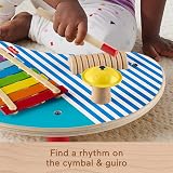 Fisher-Price Wood Toddler Musical Table 3-Piece Percussion Instrument HXT91 view 5