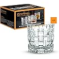 Nachtmann Bossa Nova Whiskey Glasses | Set of 4 Glass Cups | made of Clear Crystal Glass | SOF Tumblers for Liquor, Whiskey, Scotch and Bourbon | Dishwasher Safe