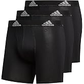 adidas Men's Microfiber Boxer Briefs Underwear (Multipack) Athletic Stretch-Fit