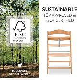 hauck Alpha+ Natural Wooden High Chair Beechwood 6 Months to Adult view 6