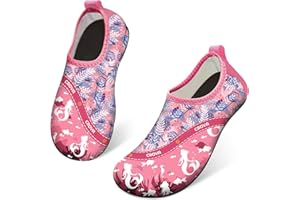 CROVA Toddler Kids Water Shoes Quick Dry Aqua Socks Non-Slip Barefoot Sports Shoes for Boys Girls Toddler