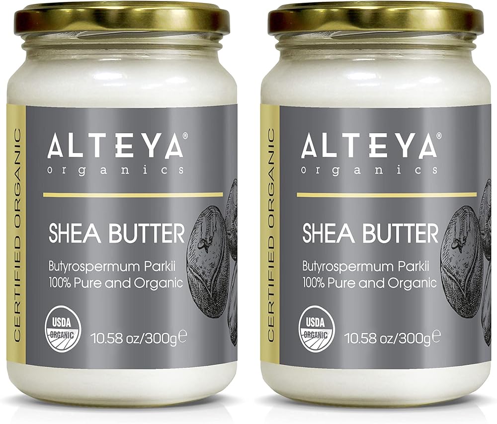 Alteya Organic Shea Butter 300g x2 Bundle USDA Pure Natural Vegan Face Body Hair