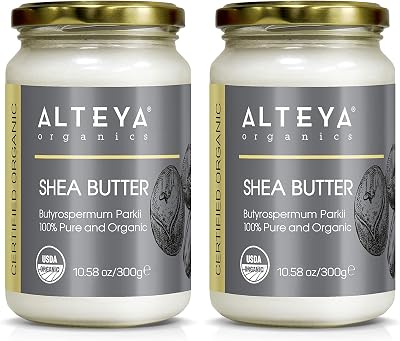 Alteya Organic Shea Butter 300g x2 Bundle USDA Pure Natural Vegan Face Body Hair