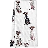 Yorhifa German Shorthaired Pointer Dog Kitchen Towels, German Shorthaired Pointer Gifts Dish Tea Towels for Kitchen, Dog Hand Towels for Bathroom Decor, 16x24 Inches