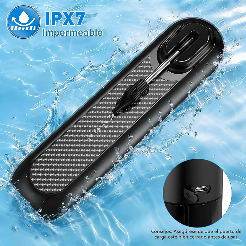 Limpiador de Oídos Eléctrico, Removedor de Cerumen con 5 Modos de Limpieza, Sistema de Irrigación Auditiva con Pantalla LCD, IPX5 Impermeable, Depósito de 250ml, Recargable USB-C