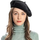 ZLYC Wool French Beret Hat Solid Color Beret Cap for Women Girls