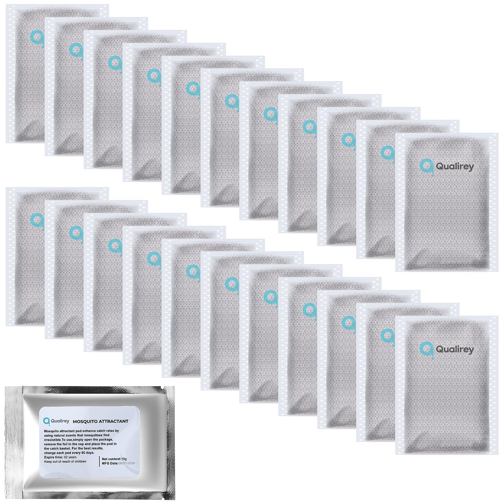Photo 1 of Qualirey 22 Pack Mosquito Attractant Lure in Bulk, Bait Refill for Bug Zapper Compatible with All Mosquito Trap Enhances Catch Rates Safe Non Toxic Long Lasting Bait for Home Garden Indoor Outdoor