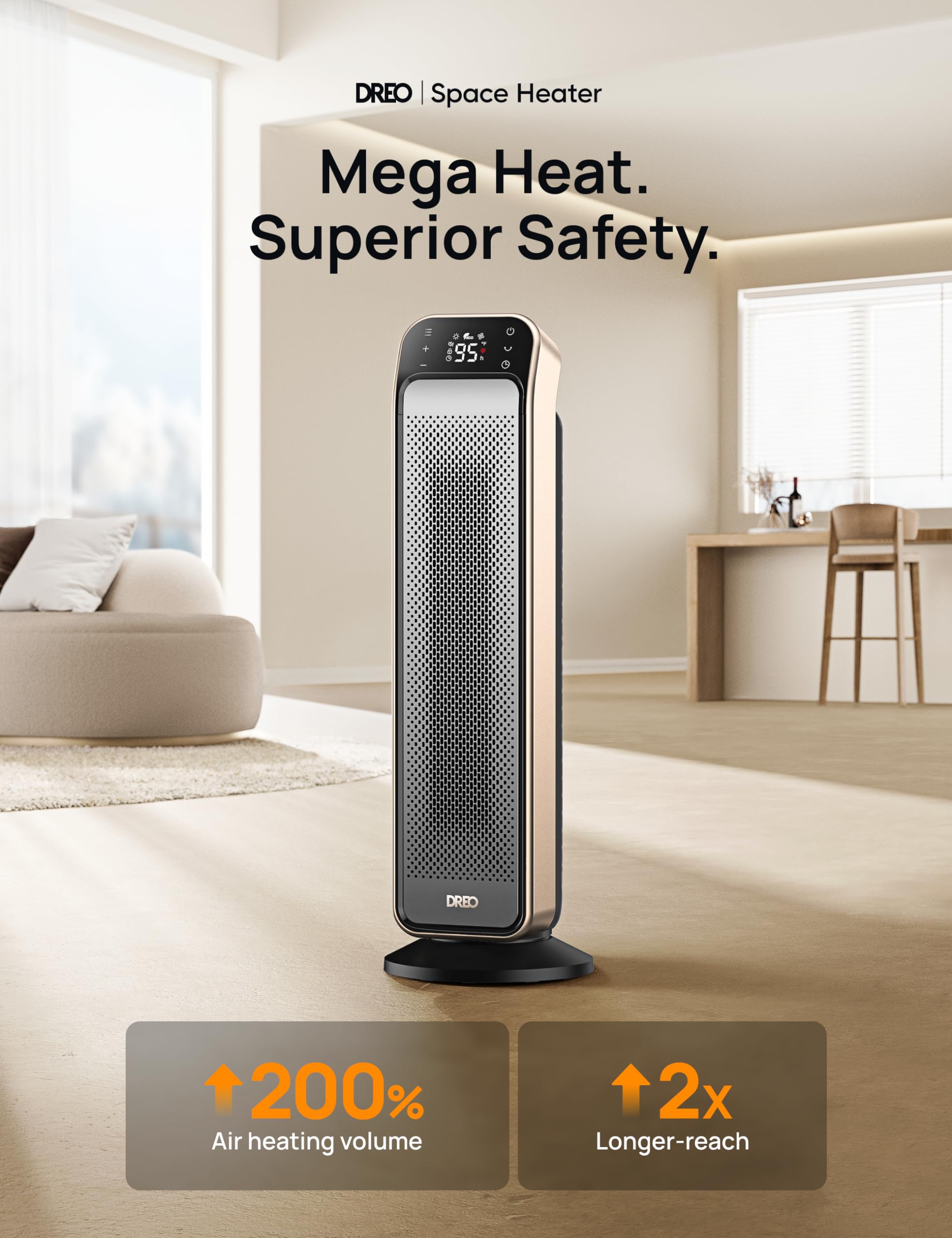 Dreo Space Heater Indoor, 25