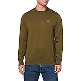 BOSS Mens Square Logo Cotton Blend Knit Sweater