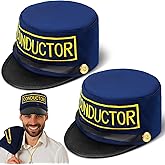 Newcotte Christmas Train Conductor Hats Engineer Hats Polar Party Gifts Favors Bulk Train Conductor Costume