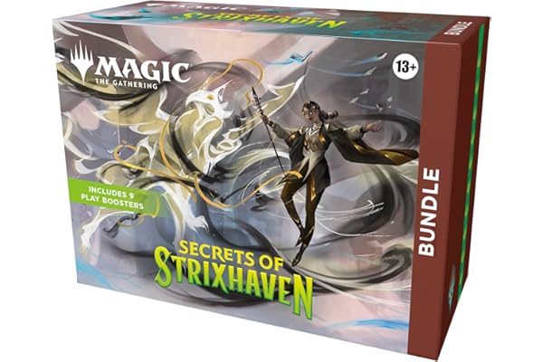 Magic: The Gathering Secrets of Strixhaven - Bundle (9 Play Boosters, 30 Lands, 1 Alt-Art Card + Exclusive Accessories)