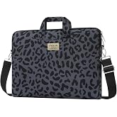 MOSISO Laptop Shoulder Bag 13 inch,Leopard Grain Briefcase Sleeve with Belt | Compatible with MacBook Air 13 inch M3 M2 M1 2025-2018 / Pro 13 inch 2025-2016 / Surface Pro 9/8/7/6/X/5/4/3, 12.9 iPad Pro,