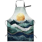 LYIXXIY Cooking Aprons for Men and Women,Adjustable Bib Chef Apron with 2 Pockets, Soft and Durability Kitchen Apron