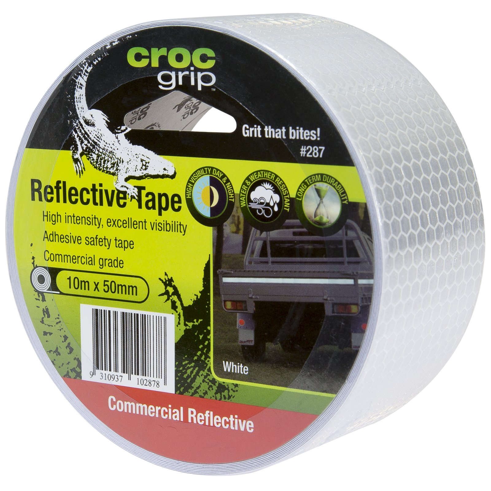 CROC grip White Reflective Tape - 50mm x 10m